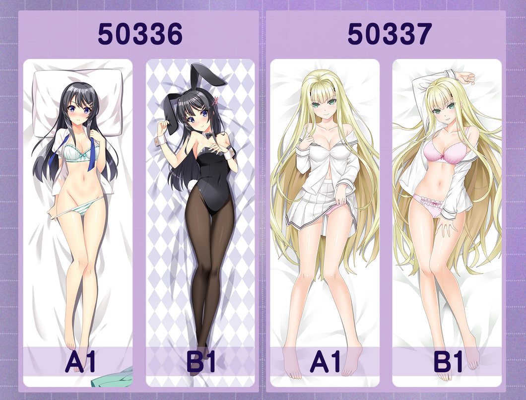 50336-50337 Jugendlicher sturköpfiger Junge träumt nicht von Bunny Girl Sakurajima Mai Beauty Girl Manhua Mirror - Wizard YuriACG Anime Charakter gleich Länge Kissen mit inneren Kern 50CM * 150CM 2kg