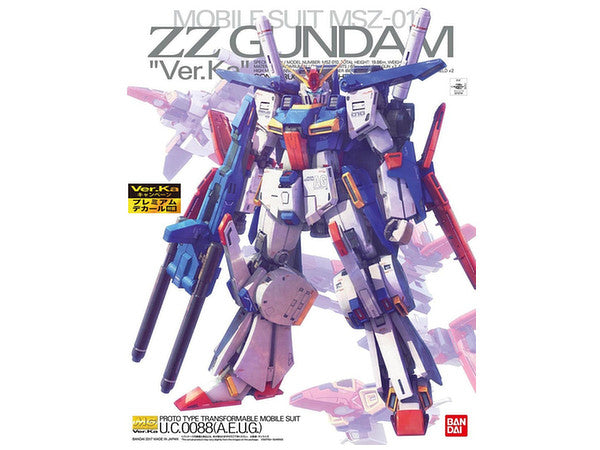 BANDAI 1/100 MG ZZ Gundam Ver.Ka